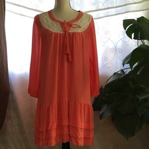 Coral Boho Dress